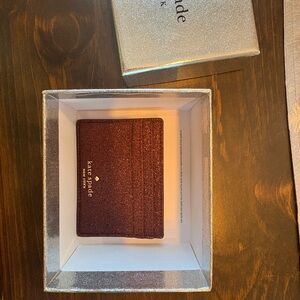 Kate Spade Glittery Brown Card Holder